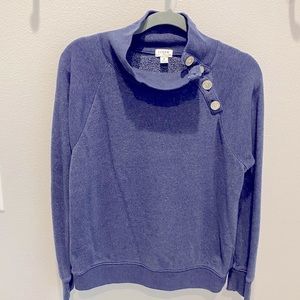 J Crew Factory Wide button-collar sweatshirt